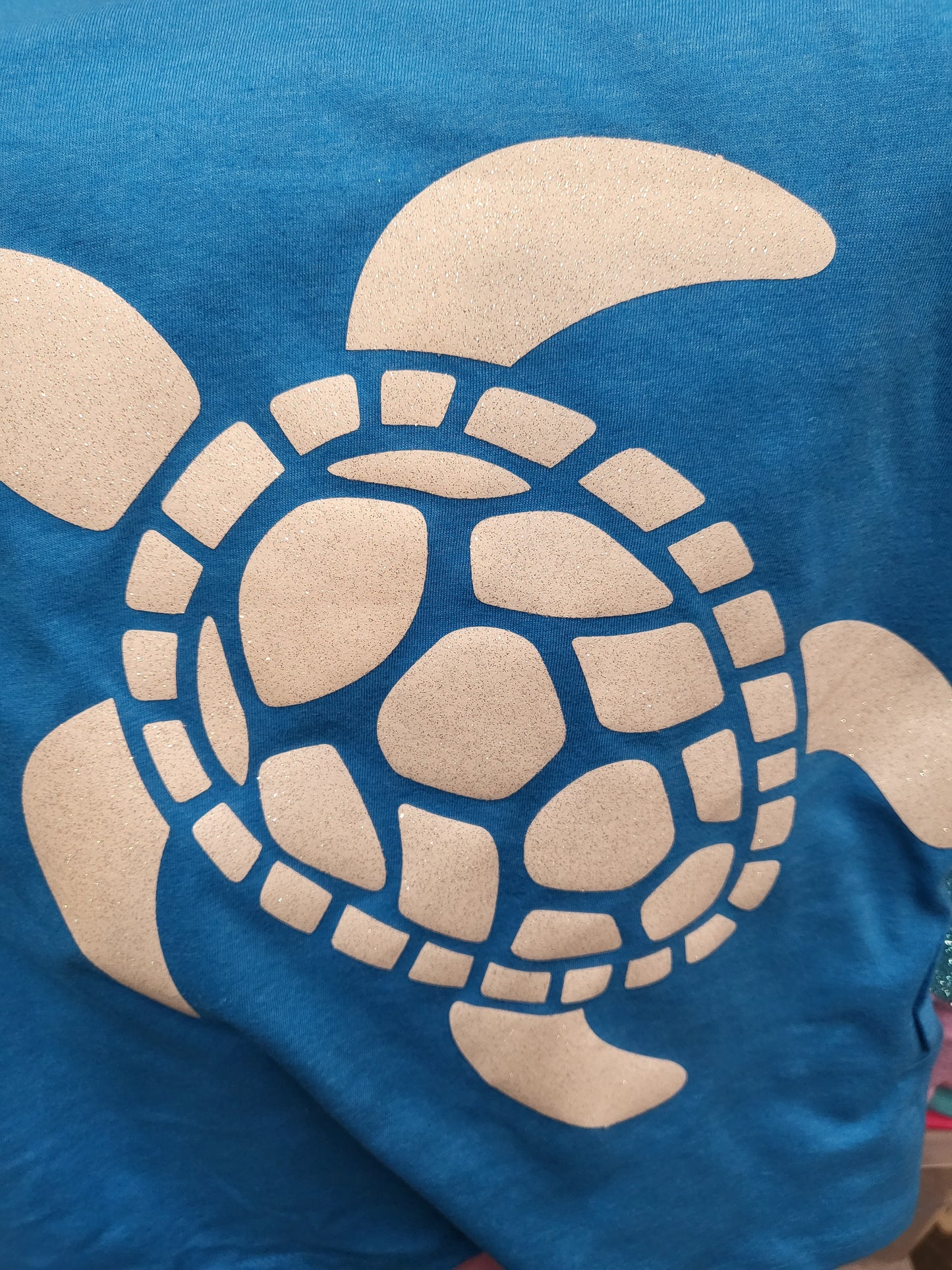 Sparkle Turtle v-neck t-shirt